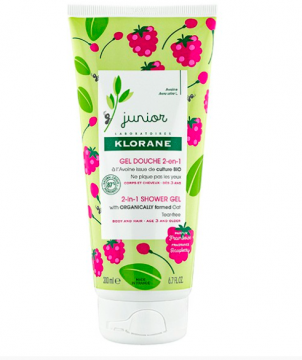 KLORANE - Junior gel douche corps & cheveux framboise 200ml