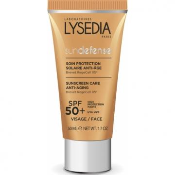 LYSEDIA - SUNDEFENSE - Soin protection solaire anti-âge SPF50+ tube 50ml