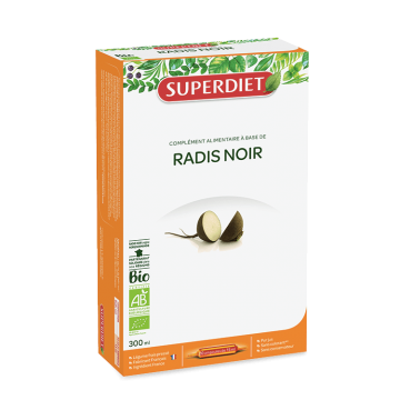 SUPERDIET - Radis Noir Français Bio - 20 ampoules de 15ml