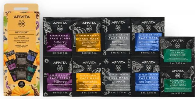 APIVITA - DETOX DIET - Coffret masques routine mensuelle purifiante