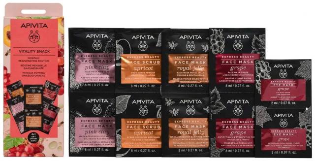 APIVITA - VITALITY SNACK - Coffret masques routine mensuelle rajeunissante