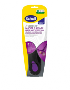 SCHOLL - Semelles in-balance anti-douleurs fasciite plantaire 1 paire