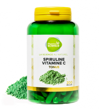 PHARMASCIENCE - Spiruline et de vitamine C 200 gélules