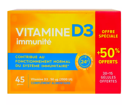 PHARMASCIENCE - Vitamine D3 45 gélules