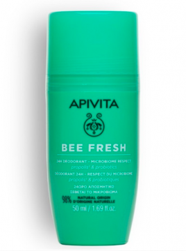 APIVITA - BEE FRESH - Déodorant 24h Respect du Microbiome Propolis et Probiotiques 50ml