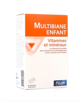 PILEJE - Multibiane enfant vitamines et minéraux 20 sachets