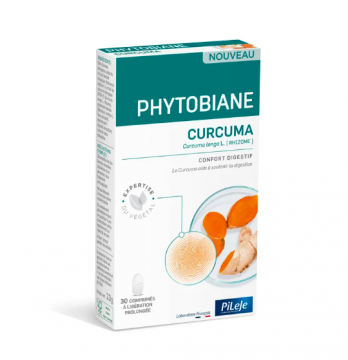 PILEJE -  Phytobiane curcuma confort digestif 30 comprimés