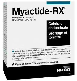 NHCO - Myactide-RX - Ceinture abdominale Séchage et tonicité 56 gélules matin + 56 gélules soir