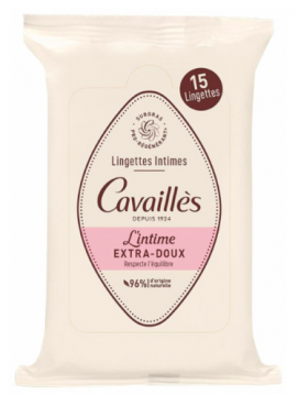ROGE-CAVAILLÈS - Lingettes intimes éxtra-douces 15 unités
