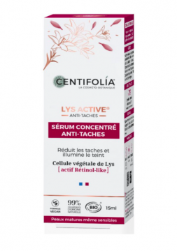 CENTIFOLIA - Sérum concentré Lys Active Bio - Soin du visage anti-tâches 15ml