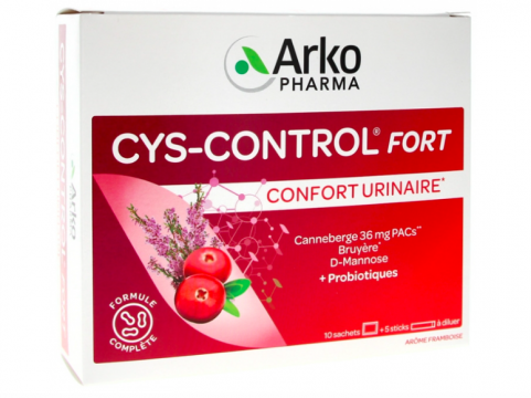 ARKOPHARMA - Cys-Control fort 10 sachets + 5 sticks à diluer