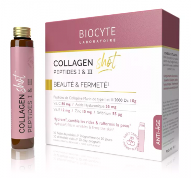 BIOCYTE - Collagen shot peptides I et III 10 fioles