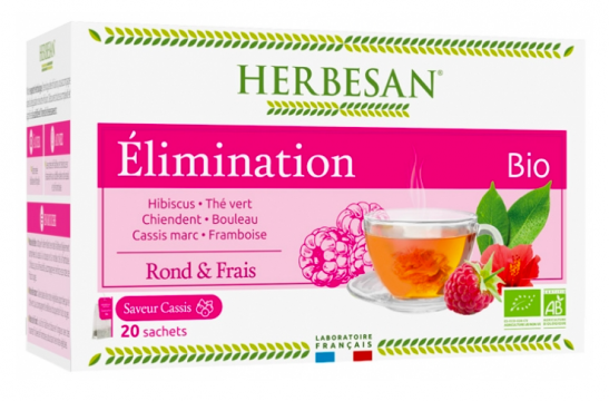 HERBESAN - Infusion élimination bio 20 sachets