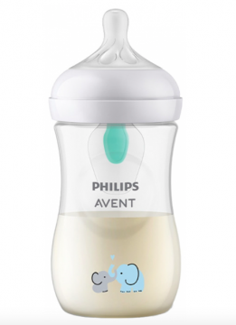 AVENT - Natural response biberon à motif avec valve airfree 260ml 1 mois et +