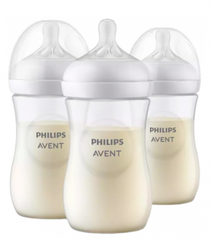 AVENT - Natural response 3 biberons 260ml 1 mois et +