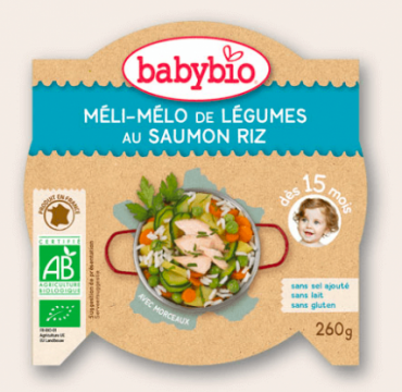 BABYBIO - Assiette legumes saumon riz 260g