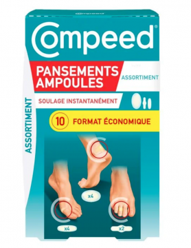COMPEED - Assortiment pansements ampoules x10