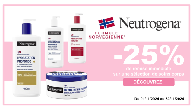 NEUTROGENA - 25% de remise immédiate sur une sélection de soins du corps