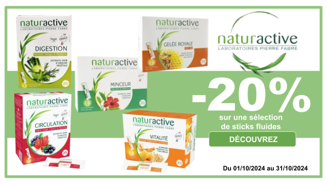 NATURACTIVE -2&euro; de remise imm&eacute;diate sur une s&eacute;lection de sticks fluides