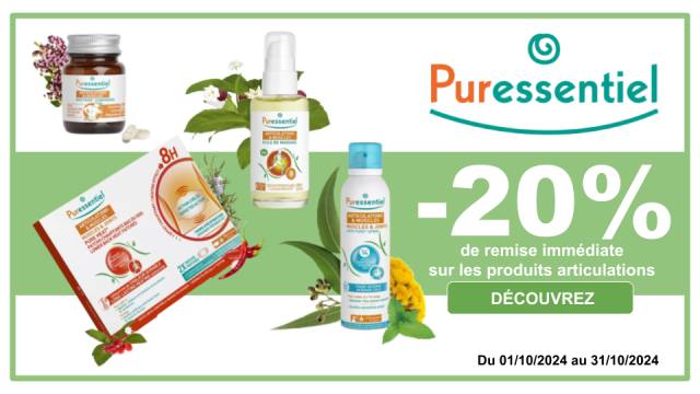 PURESSENTIEL -20% de remise imm&eacute;diate sur les produits articulations