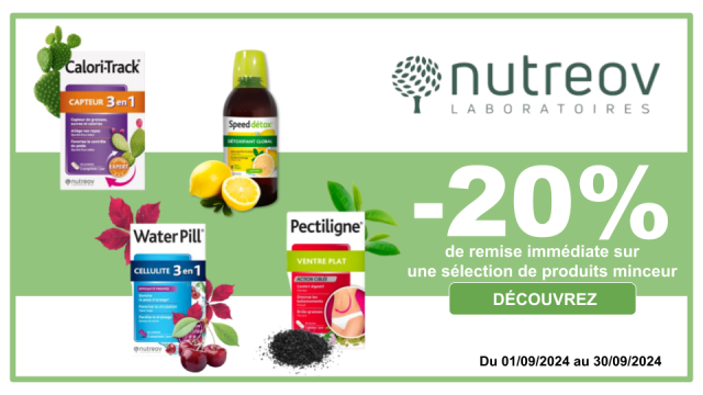 NUTREOV -20% de remise immédiate sur une sélection de produits minceur