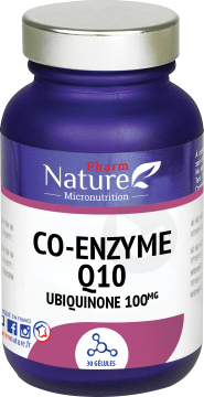 PHARM NATURE - Co-Enzyme Q10 Ubiquinone . 100mg 30 gélules