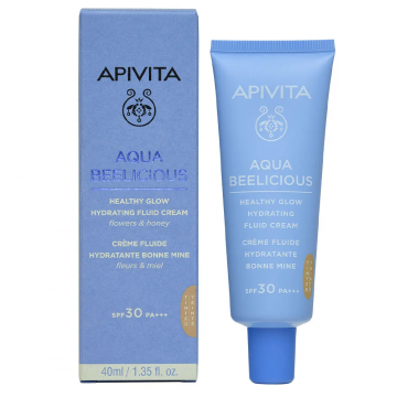 APIVITA  - AQUA BEELICIOUS - Crème fluide hydratante Bonne Mine SPF30 40ml