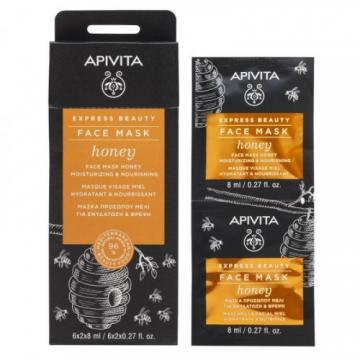 APIVITA - FACE MASK Honey - Masque visage hydratant & nourrissant miel 2x8ml