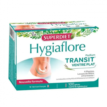 SUPERIET - HYGIAFLORE - Transit Ventre Plat 100 gélules